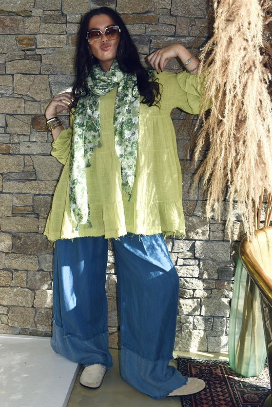 Woodstock Tassel Scarf Forest /20=